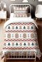 Cross Stitch Processing Cookie Patterned Single Baby Kids Bedding Set - 2