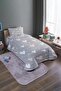 Powder Hearts Patterned Single Bedspread and Pique Set - 2