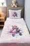 Pink Pilot Teddy Bear Patterned Pique Set (160x230cm) - 2