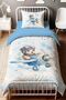 Cute Teddy Bear Pilot Patterned Single Baby Kids Bedding Set - 2