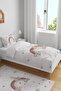 Rainbow Floral Rabbit Patterned Single Baby Kids Bedding Set - 2