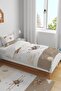 Striped Airplanes Patterned Single Baby Kids Bedding Set - 2