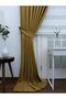 Crown Oil Green Solid Color 1/3 Close Pleated Background Curtain, Close Pleat, Single Wing