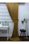 Crown Oil Green Solid Color 1/3 Close Pleated Background Curtain, Close Pleat, Single Wing - 4
