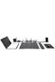 Pr611 Double Pen Black Color Leather Desk Set 11 Pieces - 4