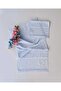 2-Piece Etamine Stitched Towel Set (30X50-50X90 CM) - Baby Blue