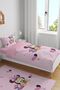 Pink Balloon Minnie Patterned Single Baby Kids Bedding Set - 2
