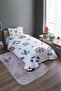 Anchor Home Rudder Patterned Single Bedspread and Pique Set - 2