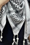Cotton Linen Puchsia, Bag, Kefiye Shawl KFY2353 - 5