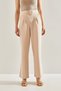Women's Beige Double Fabric Velcro High Waist Palazzo Trousers 60221010 - 2
