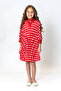Girl's Ribbon Collar Polka Dot Pleated Dress
