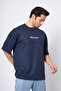 Sports T-Shirt Men's Navy Blue Color Brooklyn Printed Round Neck Fabric - 2