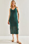 Women's Nefti Green Openwork Lined Dress 20246091