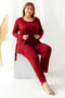 Robe-Style Lace Detail Pegasus Women's Pajama Set-Bridal Set- Wide Size Range - 5
