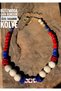 Glass Beads African Bohemian Style Glass Beads Eye Necklace Wooden Design Glass Beads Blue Necklace - 5