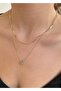 Gold oyster women's 2-piece necklace - 2