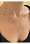 Gold 2-Piece Women's Moon Necklace