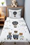 Cute Bear Family Patterned Pique Set (160x230cm) - 2