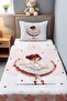 Floral Ballerina Girl Patterned Pique Set (160x230cm) - 2