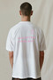 Love Letters Oversized T-Shirt for Men - White - 2