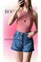 Women's Dusty Rose Color Camisole Sleeveless Blouse Long Crop Navel Top Undershirt - 3