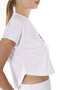 Printed Crew Neck Oversize Sports Crop T-Shirt - 5