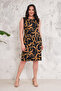 women print midi length plus size viscose dress NBA017 - 3