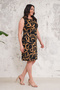 women print midi length plus size viscose dress NBA017 - 4