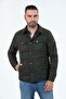Men's Short Hoodless Padded Classic Quilted Fiber Jacket 9622