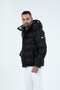 Men's Short Detachable Hooded Padded Wind Resistant Water Repellent Puffer Jacket 9688 - 2
