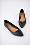 Genuine Leather Black Women's Leather Ballerinas Dp58-5057 - 3
