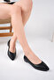 Genuine Leather Black Women's Leather Ballerinas Dp58-5057 - 7