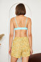طقم بيجامة نسائية فسكوز منقوشة مقرمشة مع شورت - 6