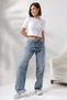 Cotton Compact Jersey Ribbed Crew Neck Crop T-shirt 21560 White