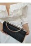 Women's Laser Black Evening Dress Clutch Portfolio Evening Bag - 6