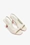 Mishy Beige Genuine Leather Women's Heeled Shoes - 4