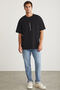 Harald Men's Crew Neck 100% Cotton Black T-shirt with Print Detail - 2