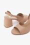 Lulu Nude Genuine Leather Women's Heeled Shoes - 5