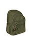 Relaxion Khaki Green Waterproof Crinkle Fabric Large Interior Volume Daily & School Backpack - 2