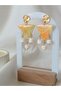 Ethnic & Mother of Pearl Stone & Shiny Polymer Clay Special Design Earrings - Handmade - 3