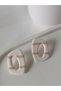 Salmon Soft Colored Basic Fixed Steel Earring Set Polymer Clay Earrings Handmade Design - 2