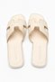 Shane Beige Matte Flat Sole Women's Slippers - 6