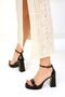 Black Patent Leather Women's Classic High Heeled Shoe 19199 - 4