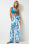 Women Regular Fit Allover Print Straight Leg Pants, Multicolor - 2