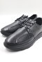 Men's Genuine Leather Light Comfortable Black Tied Casual Shoes Suitable For Bone Protrusion - 3