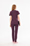 Kıev - Light Plum Straight-Leg Modern and Stylish Double-Breasted Zipper-Closure Doctor and Nurse Uniform Scrubs - 2
