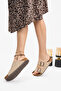 Women's Arizona Beige Double Buckle Slippers - 3