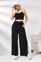 Side Slit Loose Trousers 21143 BLACK - 2