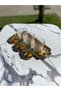 Elysia Gold 3-Piece Snack Bowl, Presentation Bowl, Spice Bowl, Ice Cream Bowl, Treat, Rectangular Glass Bowl with Tray - 2