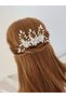 Handmade Wedding Promise Henna Wedding Bridal Hairpin and Crown Hair Design Accessory Bun Buckle M18 - 3